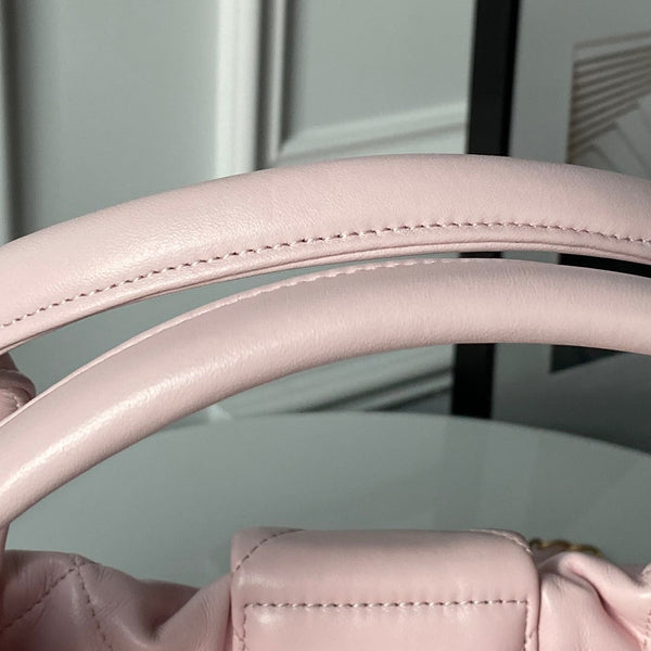 Chanel 25K Bow Bag Pink Gold Calfskin 295190