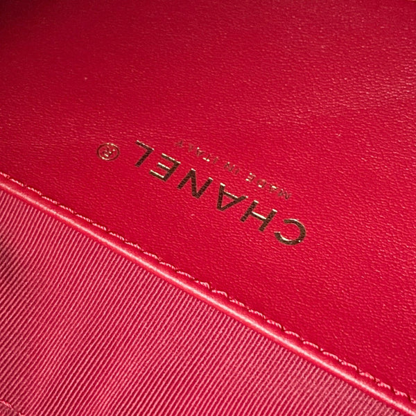 CC 2025 Hobo Bag Red Calfskin Gold Hardware 298484