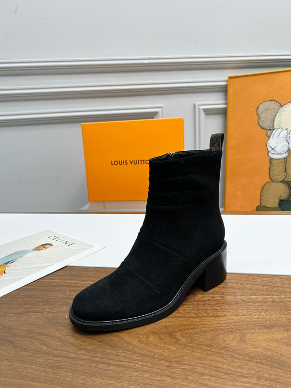 Stivali LV Jazz in pelle scamosciata nera