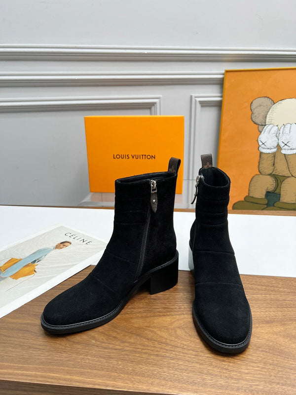 Stivali LV Jazz in pelle scamosciata nera