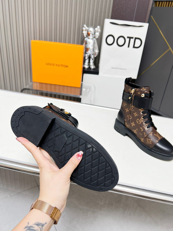 LV Citizen Boots Dark Brown Monogram Cowhide