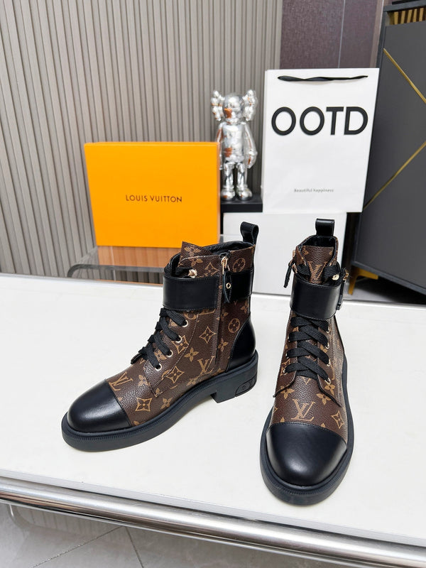 LV Citizen Boots Dark Brown Monogram Cowhide