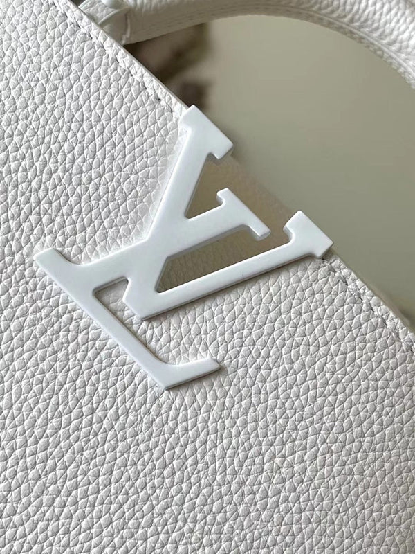 CAPUCINES EAST-WEST MINI 21 IN TAURILLON BIANCO