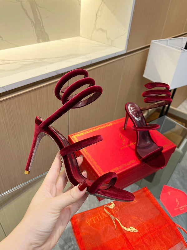 RC Sandals Red Original Velvet Sheepskin 341989