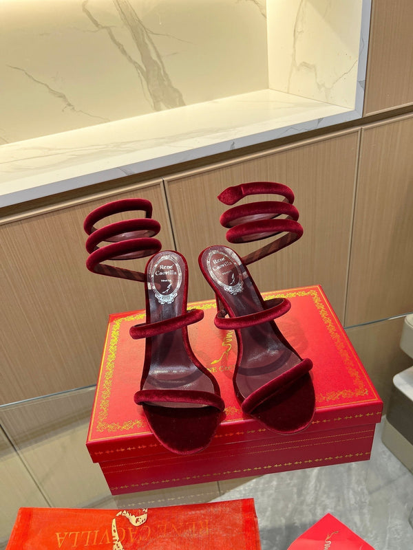 RC Sandals Red Original Velvet Sheepskin 341989