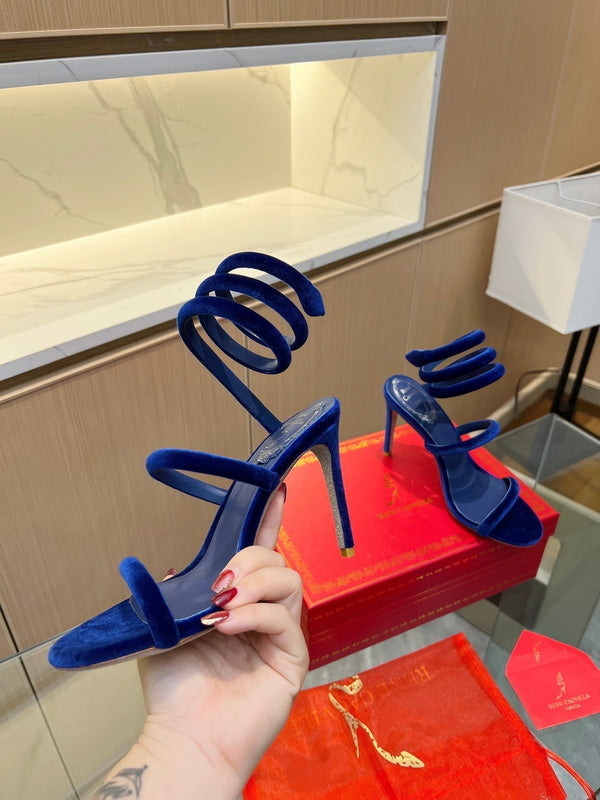 RC Sandals Navy Blue Original Velvet Sheepskin 341990