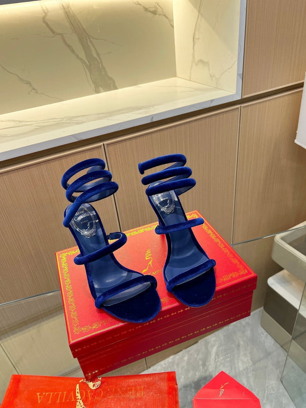 RC Sandals Navy Blue Original Velvet Sheepskin 341990