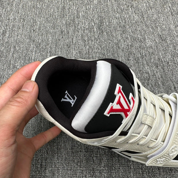 LV TRAINER BIANCO MIX NERO MONOGRAMMA PELLE DI VITELLO