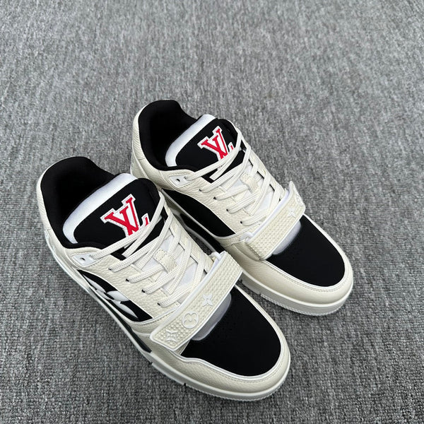 LV TRAINER BIANCO MIX NERO MONOGRAMMA PELLE DI VITELLO