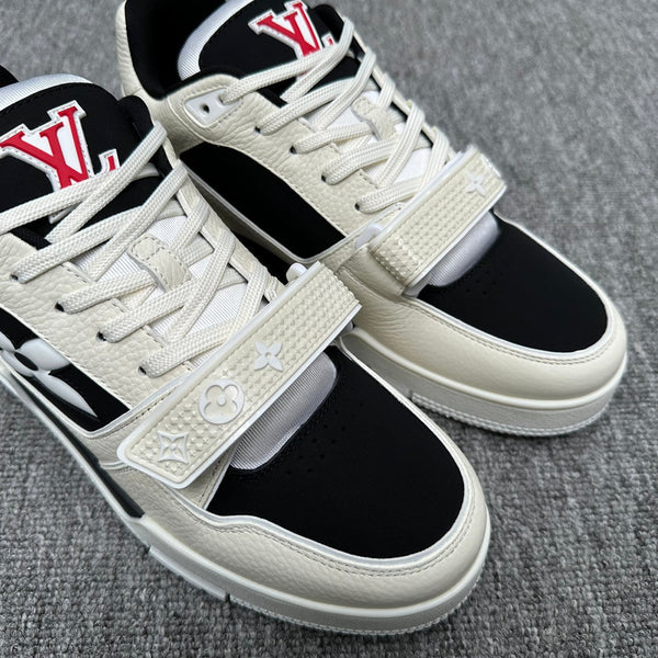LV TRAINER BIANCO MIX NERO MONOGRAMMA PELLE DI VITELLO
