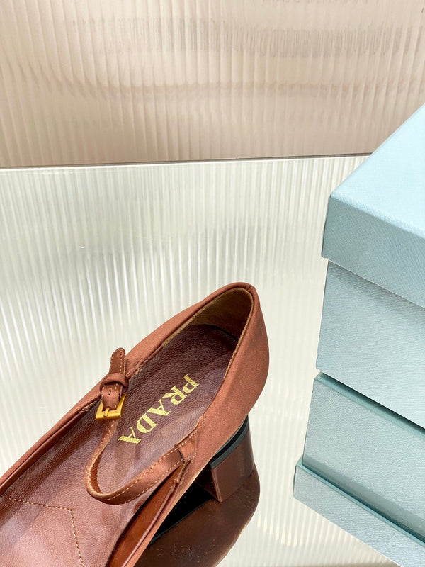 DÉCOLLETÉ MARY JANE PRA NAPPA RASO MARRONE