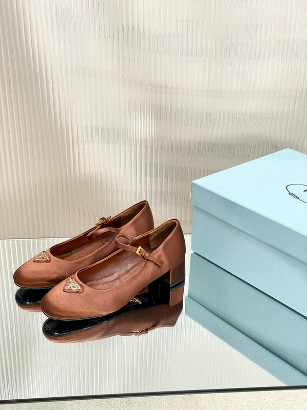 DÉCOLLETÉ MARY JANE PRA NAPPA RASO MARRONE