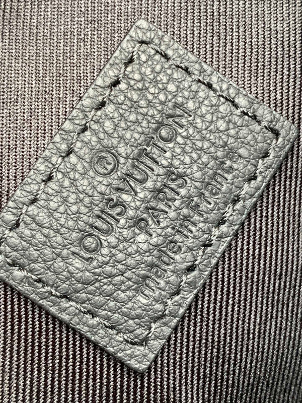 LV Nano Alpha 18.5 cm Black Monogram Embossed Shadow Cowhide