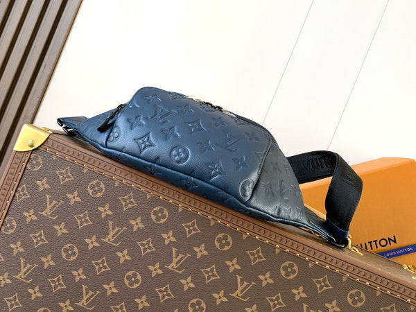LV M14784 Rush Bumbag Dark Blue Monogram Shadow Calfskin