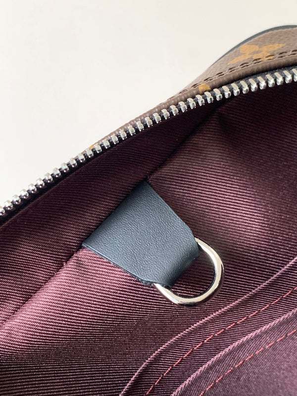 LV Porte-Documents Voyage Brown Black Macassar Canvas