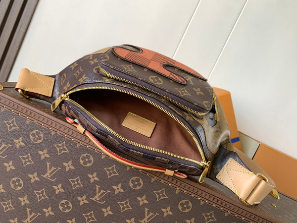 LV Rush Bumbag Brown Boro Monogram Landscape canvas & Cowhide