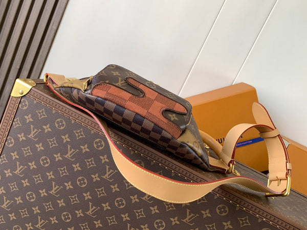 LV Rush Bumbag Brown Boro Monogram Landscape canvas & Cowhide