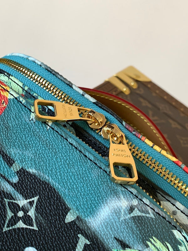 LV M24992 Surfin' Rush Bumbag Navy Blue Monogram Canvas & Calfskin GHW