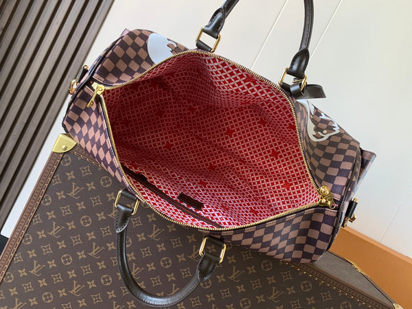 LV Keepall Bandoulière 50 Brown Damier Phriendship Canvas
