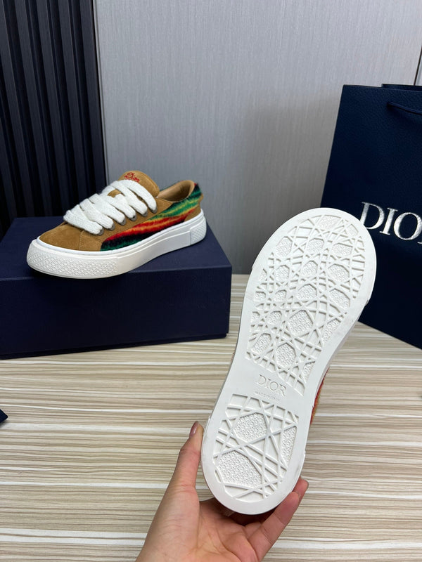 CD B33 SNEAKER BRONZE SUEDE AND FABRIC