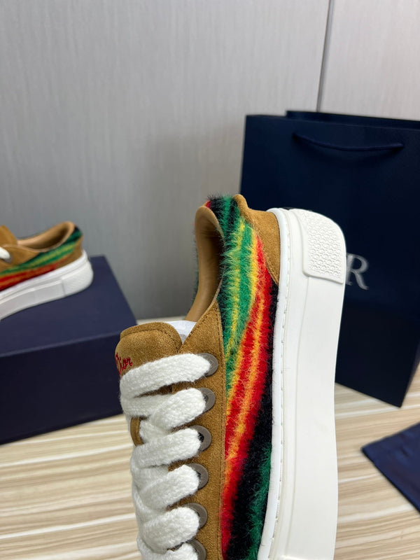 CD B33 SNEAKER BRONZE SUEDE AND FABRIC