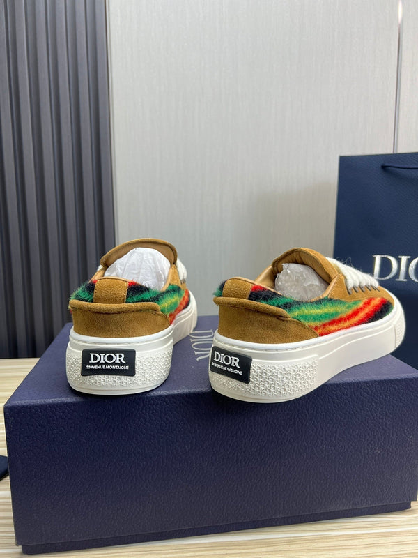 CD B33 SNEAKER BRONZE SUEDE AND FABRIC