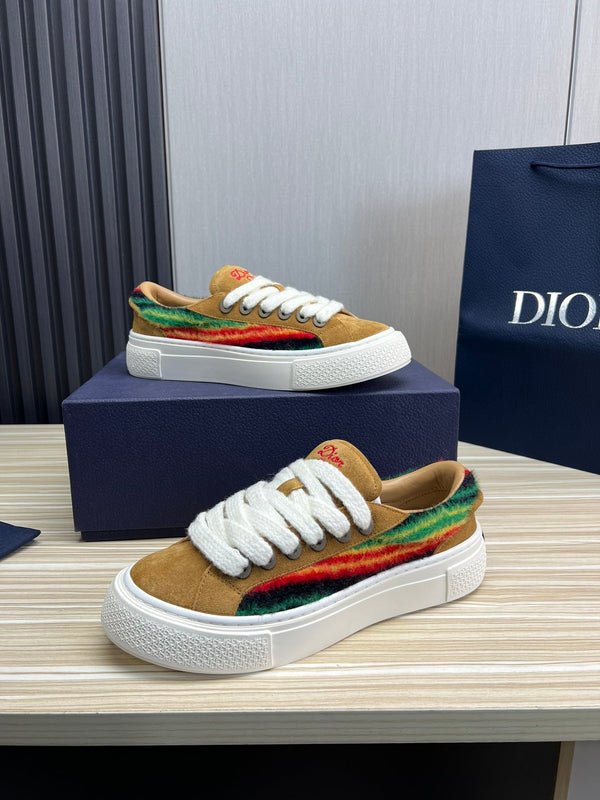 CD B33 SNEAKER BRONZE SUEDE AND FABRIC