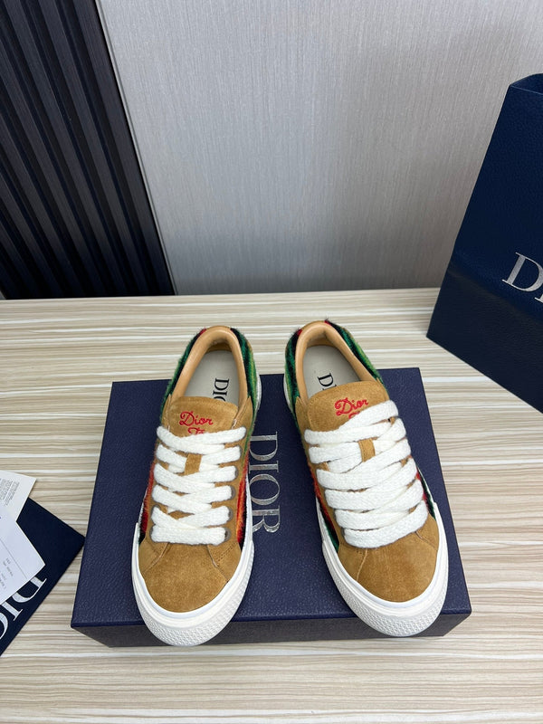 CD B33 SNEAKER BRONZE SUEDE AND FABRIC