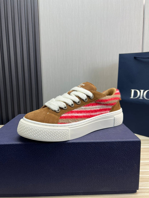 CD B33 SNEAKER BROWN SUEDE AND FABRIC