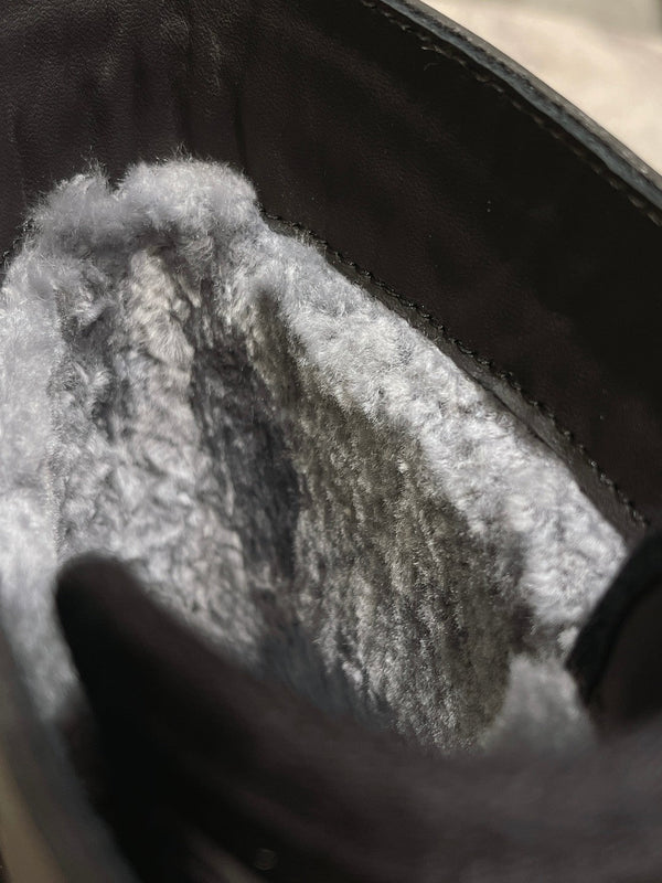 CD Dioranger Ankle Boot 45mm Black Calfskin And Fleece Lining