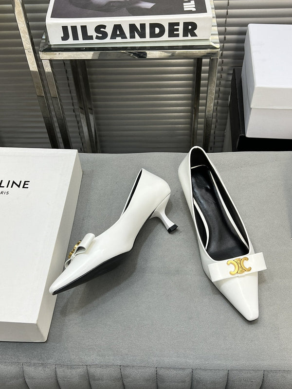 cl pumps 50 white calfskin
