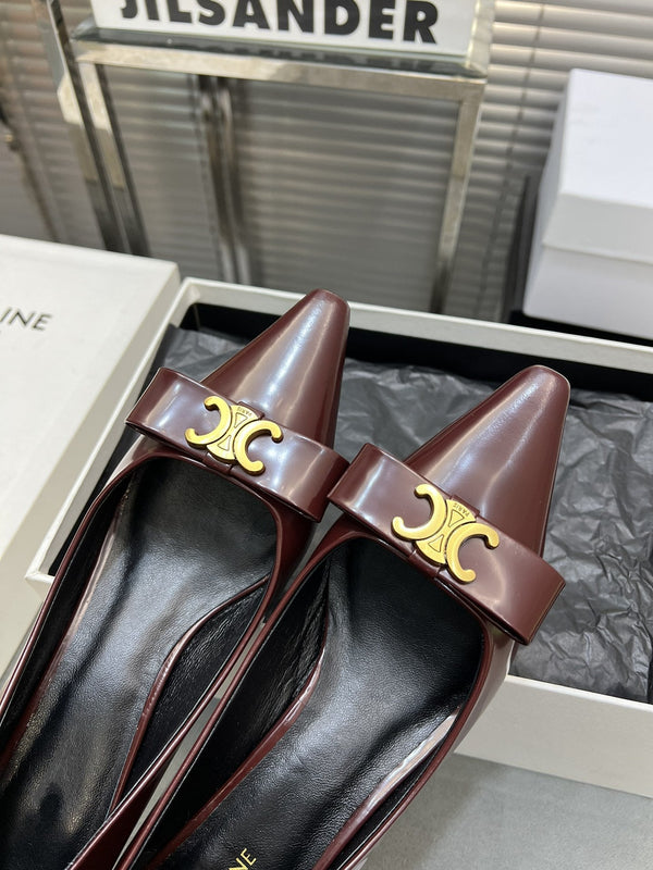 cl pumps 50 burgundy calfskin