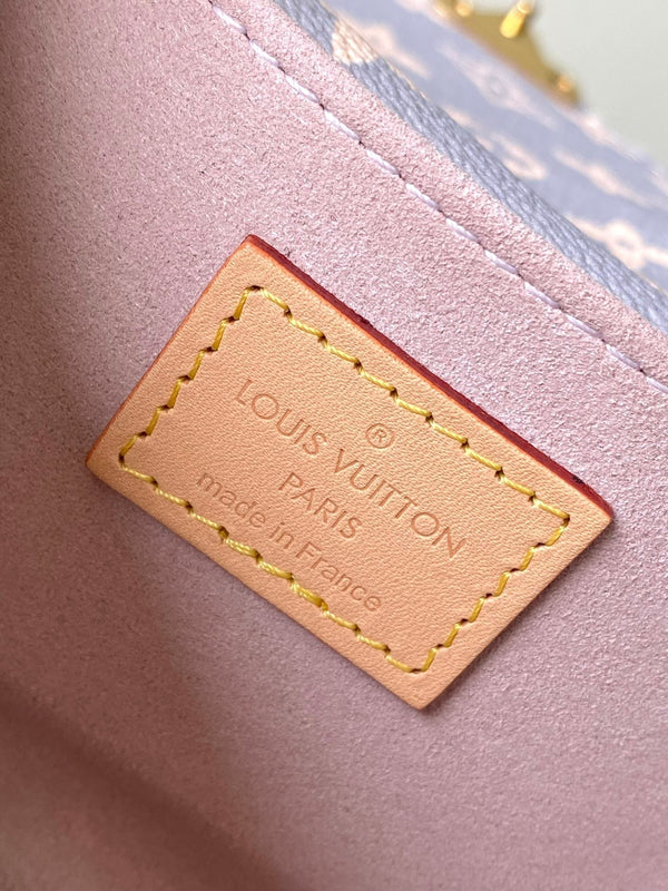 BORSA MÉTIS EAST WEST 21 IN GRIGIO CREMA MONOGRAMMA TELA TRIANON FERRAMENTA ORO