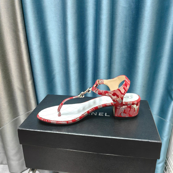 cc thong sandal 40 white calfskin