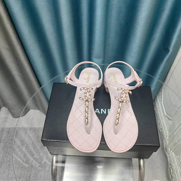 cc thong sandal 40 pink calfskin