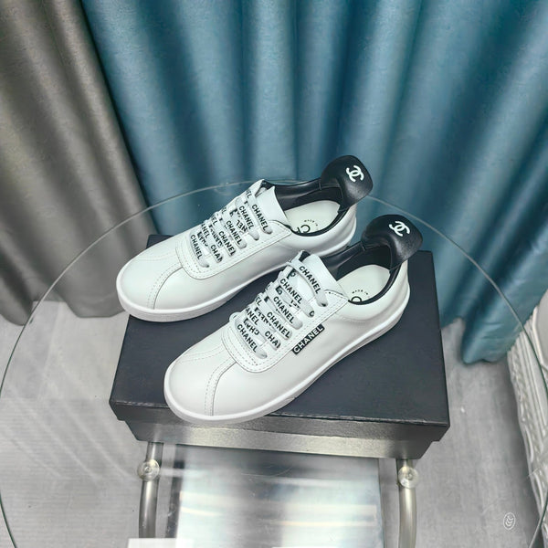 CC Low Sneaker White Black Cowhide