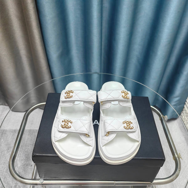 CC 25C Dad Mule White Grained Calfskin