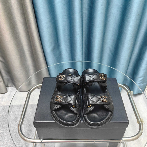 CC 25C Dad Mule Black Grained Calfskin