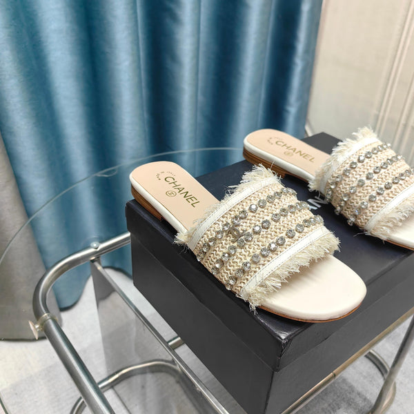 CC 25 Mule Rafia Strass