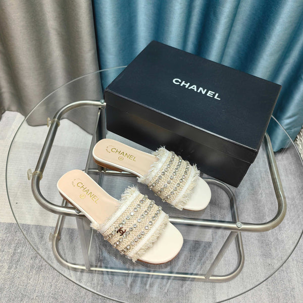 CC 25 Mule Rafia Strass