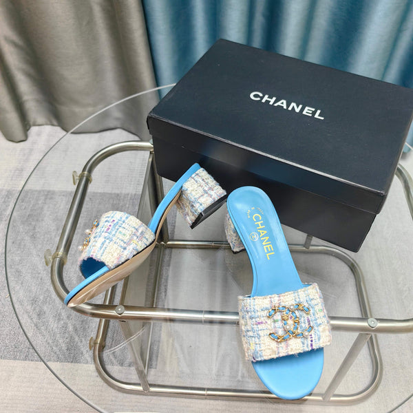 CC 25 Sandal Heel 5cm Tweed Mop