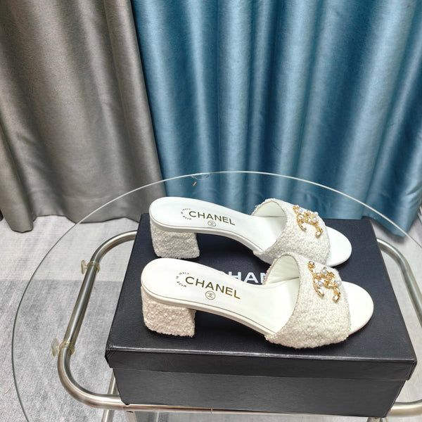 CC 25 Sandal Heel 5cm Tweed Mop