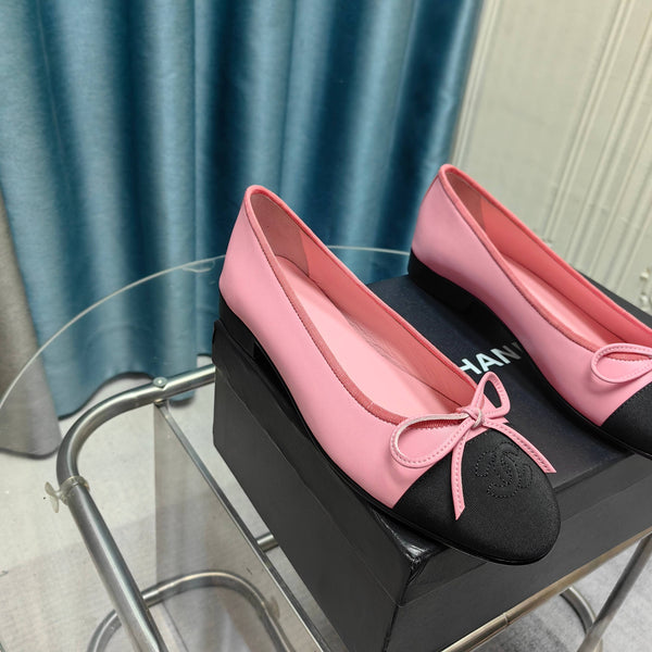 CC 25P Ballerina Rosa Vitello Grosgrain Nero