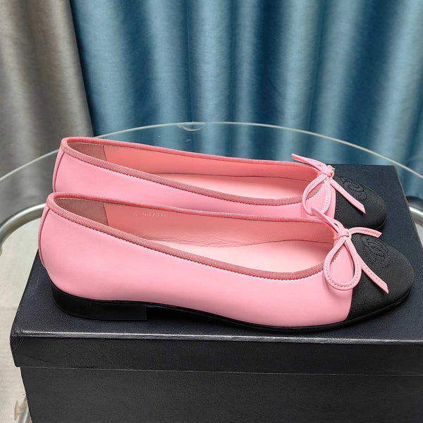 CC 25P Ballerina Rosa Vitello Grosgrain Nero
