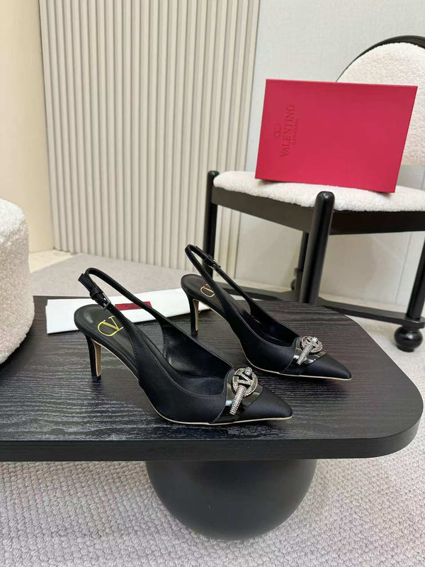 Valentino Slingback Pump High heels Silk 239562