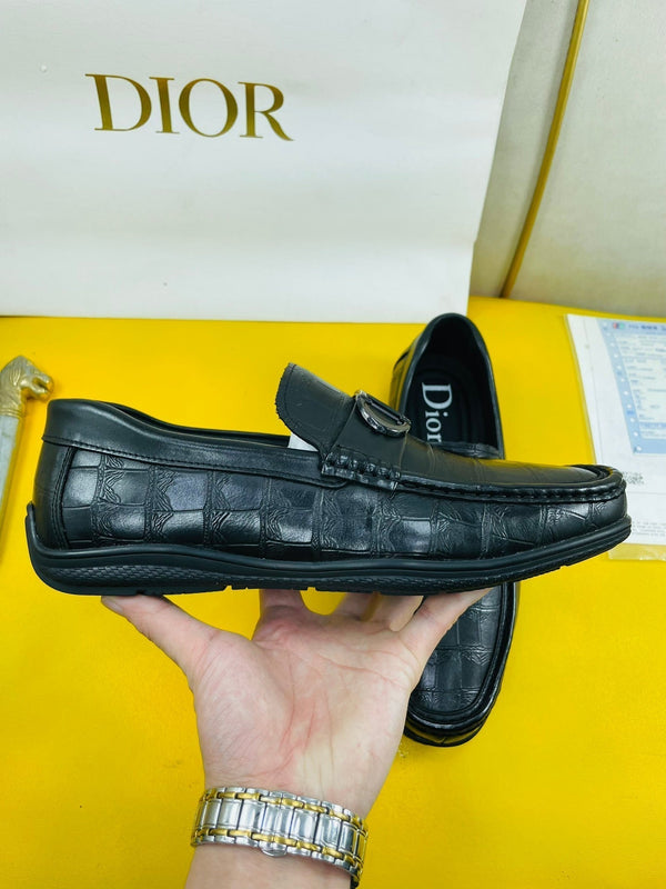 CD SYMBOL GRANVILLE LOAFER IN PELLE DI VITELLO GOFFRATA NERA