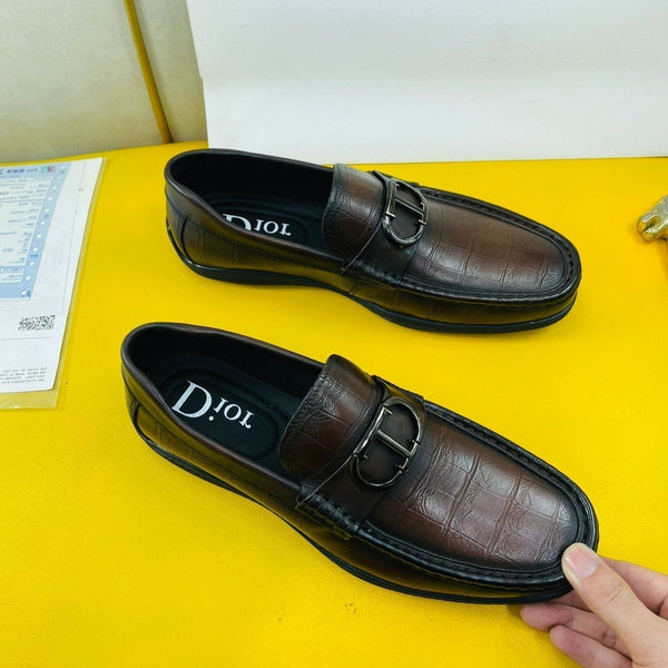 CD SYMBOL GRANVILLE LOAFER PECAN EMBOSSED CALFSKIN