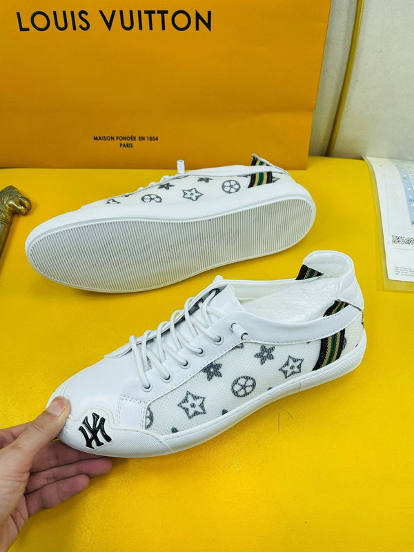 SNEAKER LV MONOGRAM BIANCO JACQUARD E PELLE DI VITELLO