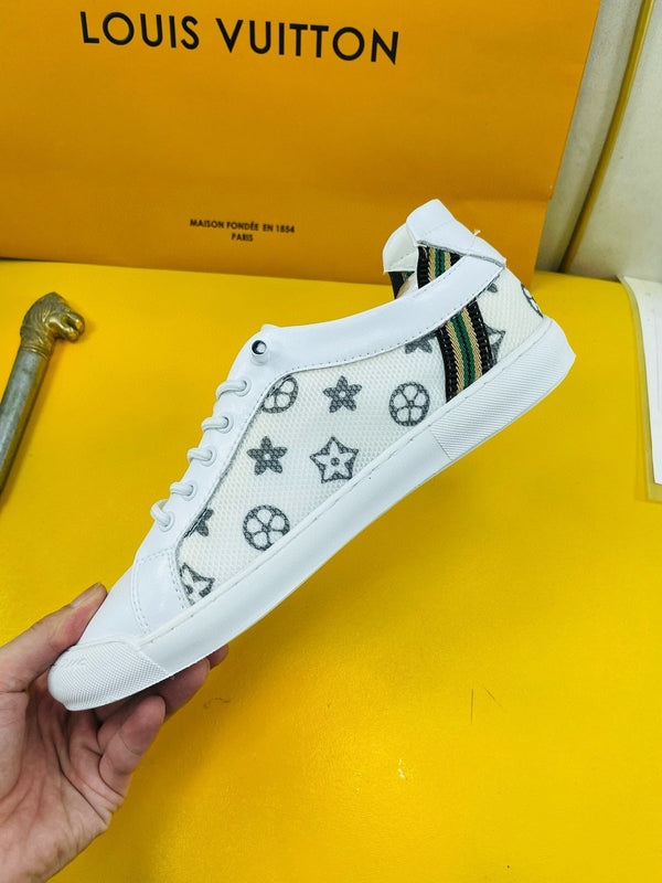 SNEAKER LV MONOGRAM BIANCO JACQUARD E PELLE DI VITELLO