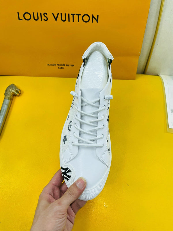 SNEAKER LV MONOGRAM BIANCO JACQUARD E PELLE DI VITELLO